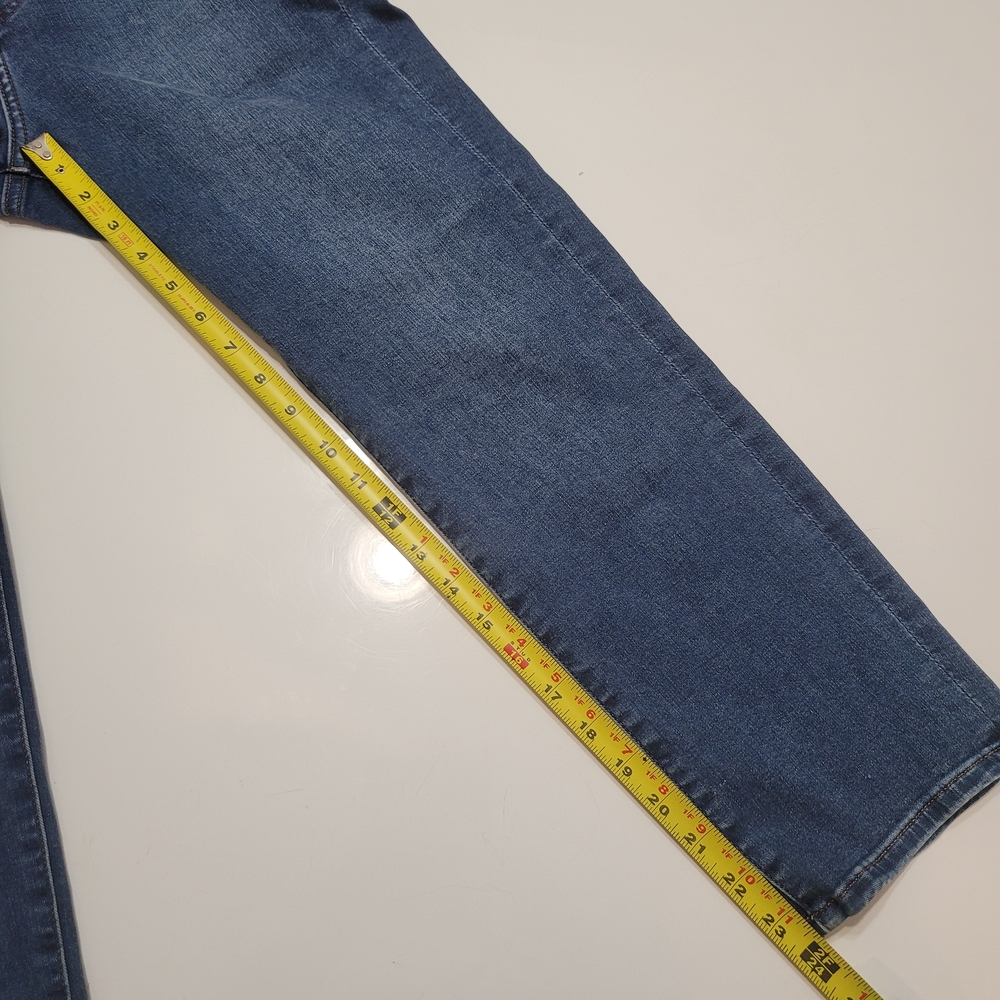 Express Slim High Rise  Blue Women's Jeans buttoned  Size 6S - Picture 8 of 16